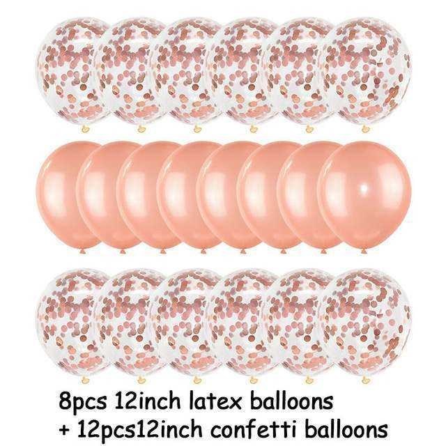 Amazon Rose Gold Confetti Balloons 20 Pack