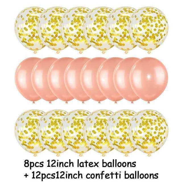 Amazon Rose Gold Confetti Balloons 20 Pack
