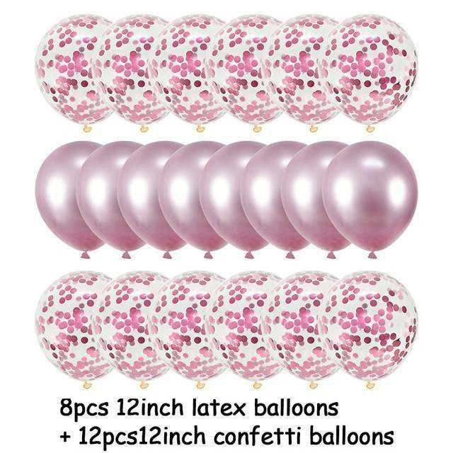Amazon Rose Gold Confetti Balloons 20 Pack