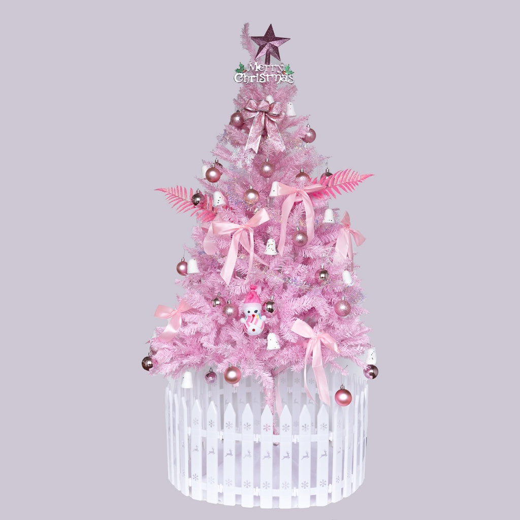 Enchanted Blush Christmas Tree -Dreamy Artificial Holiday Tree For Whimsical Home Decor & Gift Ideas