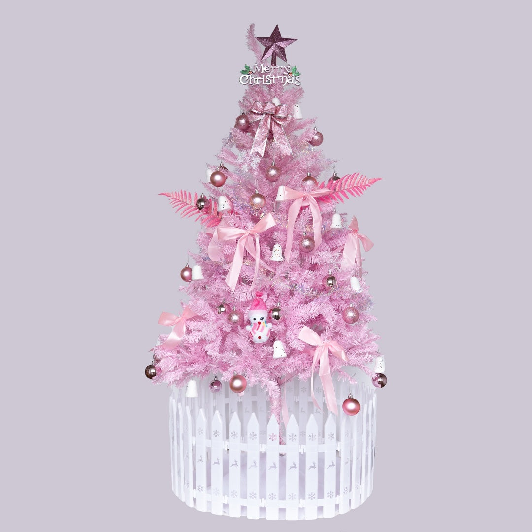 Enchanted Blush Christmas Tree -Dreamy Artificial Holiday Tree For Whimsical Home Decor & Gift Ideas