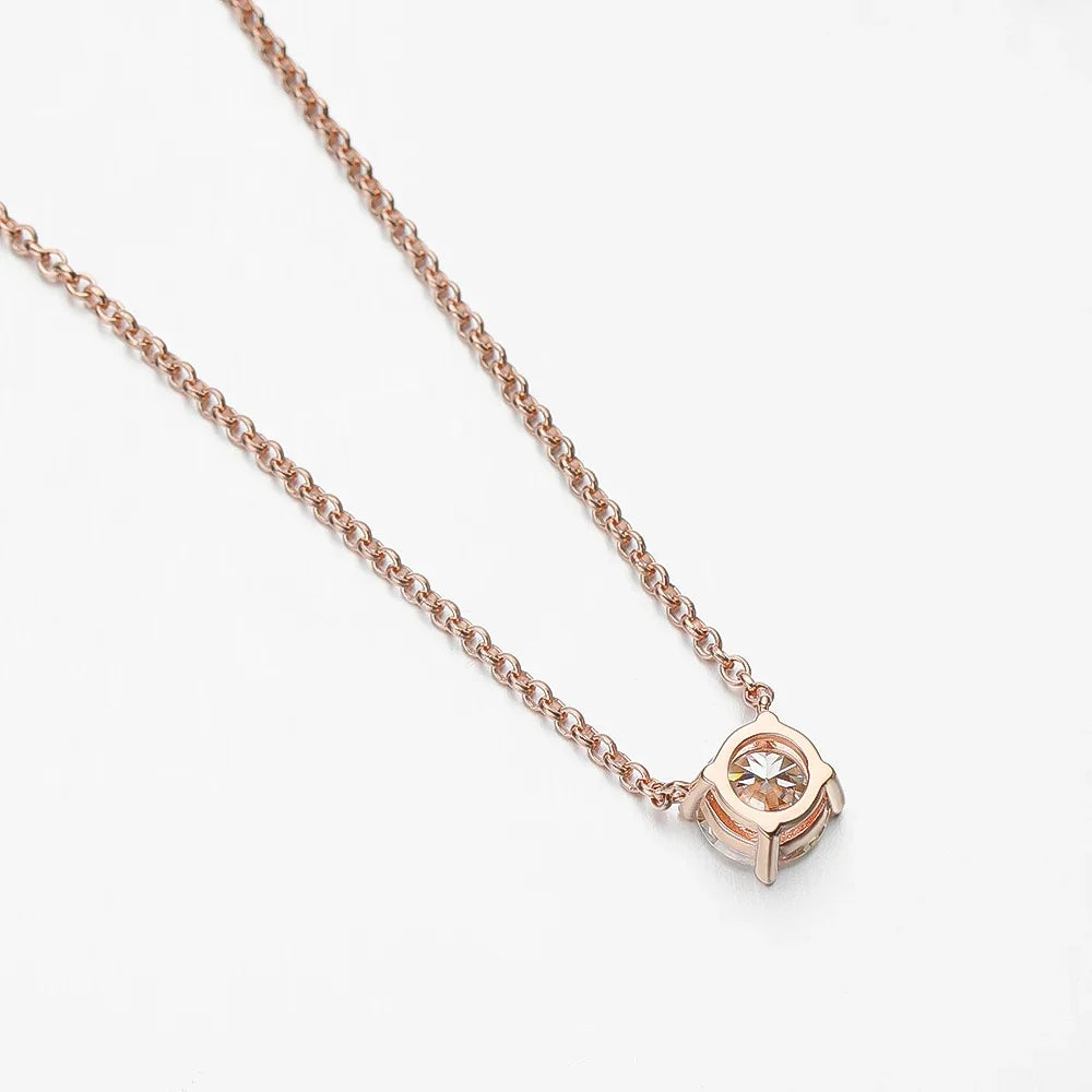 EWYA Luxury 1/2/3/5CT Real D Color Moissanite Pendant Necklace For Women Men 925 Silver Plated 18K Bridal Neck Fine Jewelry Gift