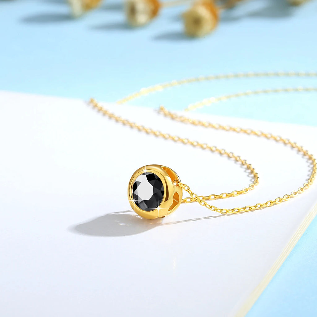 Real 18k Gold Necklace GRA Pink Moissanite Diamond Pendant 0.5ct/1ct Pure AU750 Fine Jewelry Wedding Anniversary Gift for Women